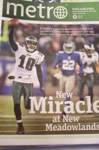 DESEAN JACKSON PHILA EAGLES COMEBACK HISTORICAL METRO NEWSPAPER - Picture 1 of 1