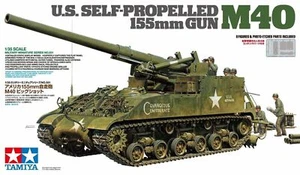 Kit modelo militar de pistola autopropulsada TAMIYA 35351 155 mm 155 mm M40 1:35 - Imagen 1 de 2