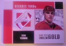 2011 In The Game Decades 1980's Game-Used Emblem Gold 1/1 Steve Yzerman #M-73