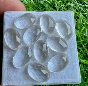 Natural Crystal Rainbow Indian Himalayan Quartz Gemstone 8x12MM Oval 10Pcs #S74 - Picture 1 of 3