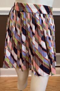 Banana Republic Women’s Pleated Striped Skirt Size 0 Super Cute NEW - Picture 1 of 6
