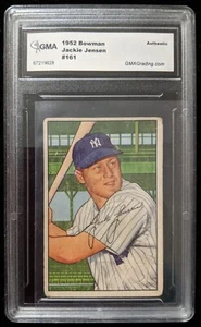 1952 Bowman JACKIE JENSEN #161 GMA Authentic NY Yankees 67219628 - Picture 1 of 2