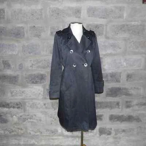 DKNY sz XS military style cotton nylon non belted coat - Picture 1 of 7