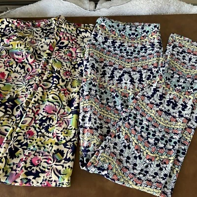 LuLaRoe Leggings Para Mujer Pantalones Altos Curvilíneos Brillantes Coloridos Lote de 2 Mickey Foto 1 de 4