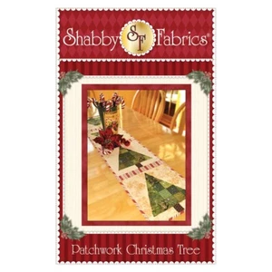 Shabby Fabrics Patchwork Christmas Tree Table Runner Pattern - Picture 1 of 1