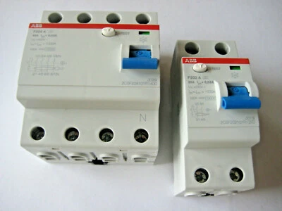 ABB Fehlerstrom Schutzschalter FI Schalter 25A / 40A / 63A  / 2pol 4pol wählbar - Bild 1 von 3