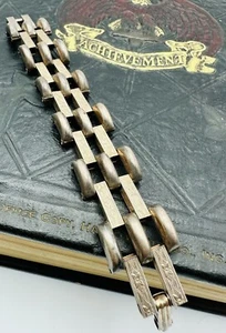 Antique Sterling Silver Victorian Multi Link Bracelet With Engraved Flowers - Picture 1 of 24