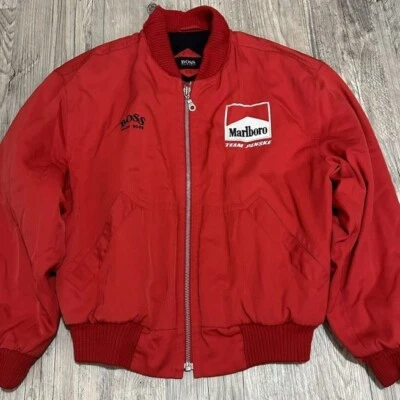 Vintage Marlboro Embroidery Racing Jacket with free (Balaclava). - Image 1 of 4