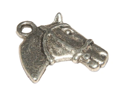 Dije cabeza de caballo #2 plata tibetana J1230 Foto 1 de 4