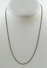 Italy Sterling Silver Box Chain Necklace 18 Inches 1.8g .85mm Thickness