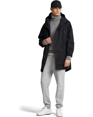 Abrigo de Caminar Polo Ralph Lauren Para Hombre Negro Resistente al Agua con Capucha Talla S Foto 1 de 4