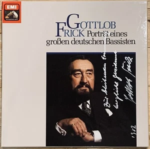 Signed by GOTTLOB FRICK Portrait einer großem deutschen Bassisten EMI 3 LP Box - Bild 1 von 5
