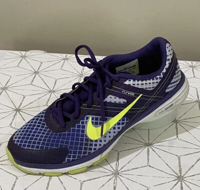 Nike flywire dual fusion womans Size 10 purple yellow nike emblem 631661-504 - Image 1 of 4
