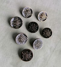 ANTIQUE CZECH GLASS BUTTONS - VINTAGE - ART-DECO - 1920´s-1930´s (8pcs) - E168