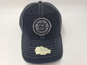 Boston Bruins 47 Brand Twins Franchise Fitted L Hat Cap Men Women NHL Black Gray - Picture 1 of 12