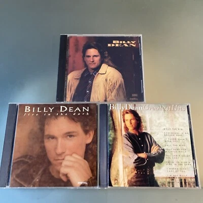Billy Dean 3 💿 LOT: Greatest Hits, Fire In The Dark, Self Titled VG+ / Fast 🚚 Foto 1 de 4