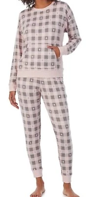 NWT Cuddl Duds Womens Check Kangaroo Pocket Pajama Top & Bottom Pajama Set XXL - Image 1 of 2