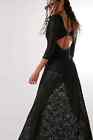 RRP $198 - Free People Adored Lace Maxi Dress, Black, Medium