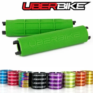 Uberbike Fatgrip MTB Lock On Grip - Green with Lockring Colour Options - Picture 1 of 1