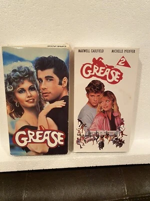 Grease And Grease 2 VHS Movie Olivia Newton-John Pfeiffer Travolta - Image 1 of 4