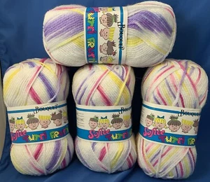 SPINRITE Softee Yarn “Tutti Frutti” Lot of 4 Skeins #4021 Same Dye Lot 190yds Ea - Picture 1 of 4