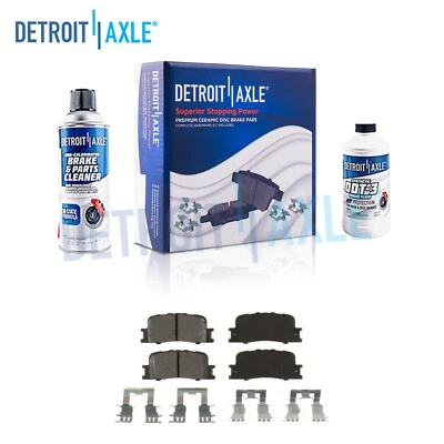 Rear Ceramic Brake Pads w/Hardware Kit for Lexus ES300 Toyota Camry Highlander Foto 1 de 4