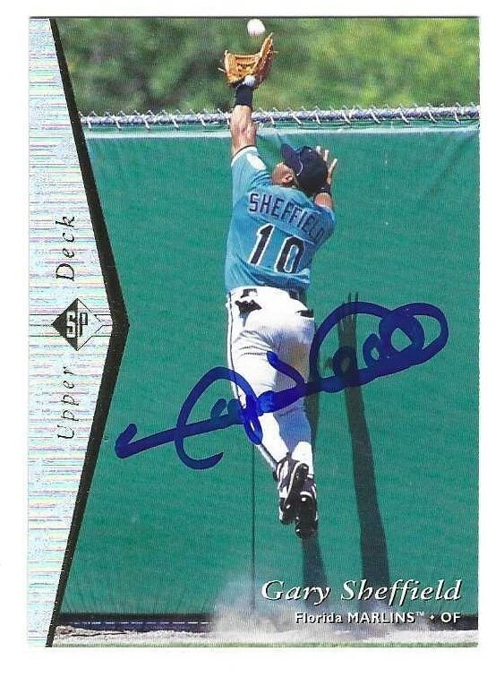 Autographed GARY SHEFFIELD  1995 Upper Deck SP Florida Marlins card #55 w/COA - Image 1 of 1