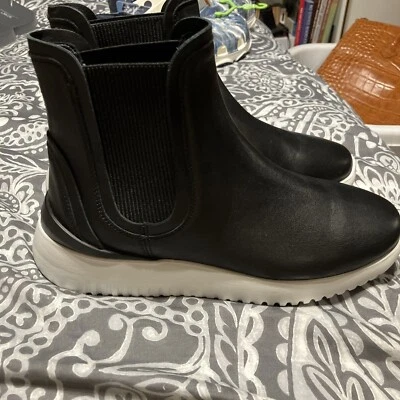 Aquatalia Chelsea Boots Womens Size 7 Black Leather Ankle Booties, Style 456926 - Image 1 of 4