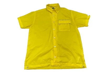 Vintage 90'S FRESHJIVE Seditionary Movement Button Front Sz L Skate Surf Yellow - Image 1 of 4