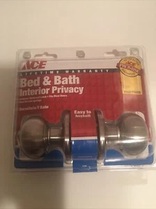 Ace 3339N, Bed & Bath Interior Privacy Door Knob, Includes Universal Latch . - Picture 1 of 3