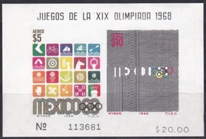 Mexiko Olympische Spiele 1968 1000 x Block 18 postfrisch MNH/*** Mi-€ 11000 - Bild 1 von 1