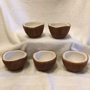 5 VINTAGE ED LANGBEIN COCONUT TIKI Tassen ITALY MID CENTURY Modern Retro Mcm - Bild 1 von 12