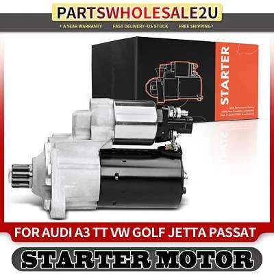 Starter Motor for Audi A3 Quattro S3 Volkswagen Beetle Golf R 1.1 kW 12V CCW 11T — 第 1/4 张图片