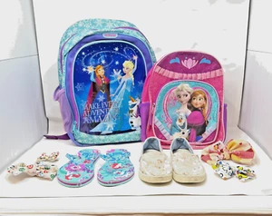 Disney Rucksack Schuhe Schleifen Arielle Schneewittchen Bluey Elsa Anna Frozen Mickey Set - Bild 1 von 20