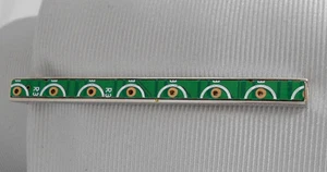 Platinen Krawattennadel Klammer grün silbern ca. 6 cm  NM0600 -10  + Box - Bild 1 von 3