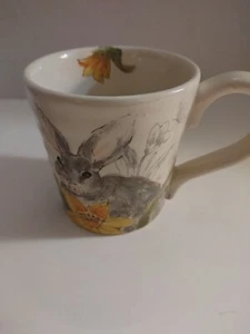 Maxcera Coffee Mug Cup New Easter Bunny Floral Spring Pattern  - Picture 1 of 9