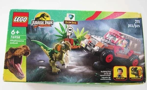 Lego Jurassic Park: Dilophosaurus Ambush 76958 211 Pieces w/Nedry NEW Bad Box - Picture 1 of 2