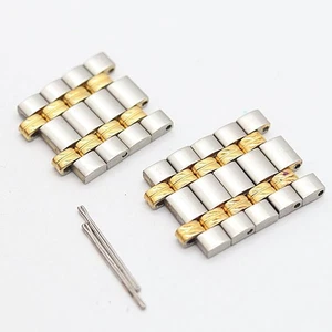 Gucci Genuine 9 Link 9000M Bracelet Parts Silver Gold Color 15mm Men’s Watch  - Picture 1 of 3