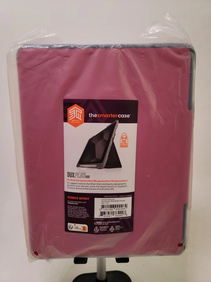 STM Bags DuxPlus Duo Folding Case for 10.2" iPad - Red - Image 1 of 3