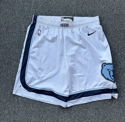 Memphis Grizzlies Nike NBA Authentics VaporKnit Game Shorts Men's White New 48 - Image 1 of 3