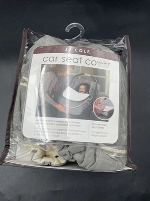 JJ Cole Sherpa Infant Baby Graphite Car Seat Stroller Cover - Image 1 of 2