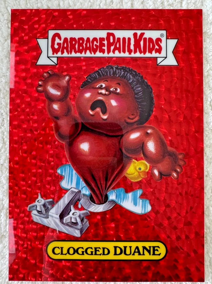 2025 Garbage Pail Kids Get A Grip Giant Art Print Clogged Duane Blood Red 3/5 - Image 1 of 2