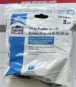 Project Source 36" Rubber Bands 3 Ct 3713511 (LOT OF 2)  6 BANDS TOTAL NEW - Picture 1 of 1
