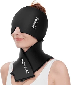 ONLYCARE Migraine Relief Cap & Neck Set, Odorless Headache Relief Cap, 360° Gel - Picture 1 of 6