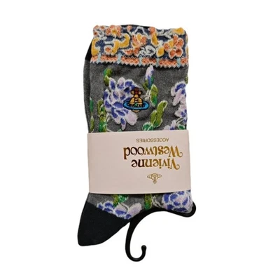 Calcetines Vivienne Westwood Floral Bordado Media Pantorrilla Japón ♧ Gris Foto 1 de 2