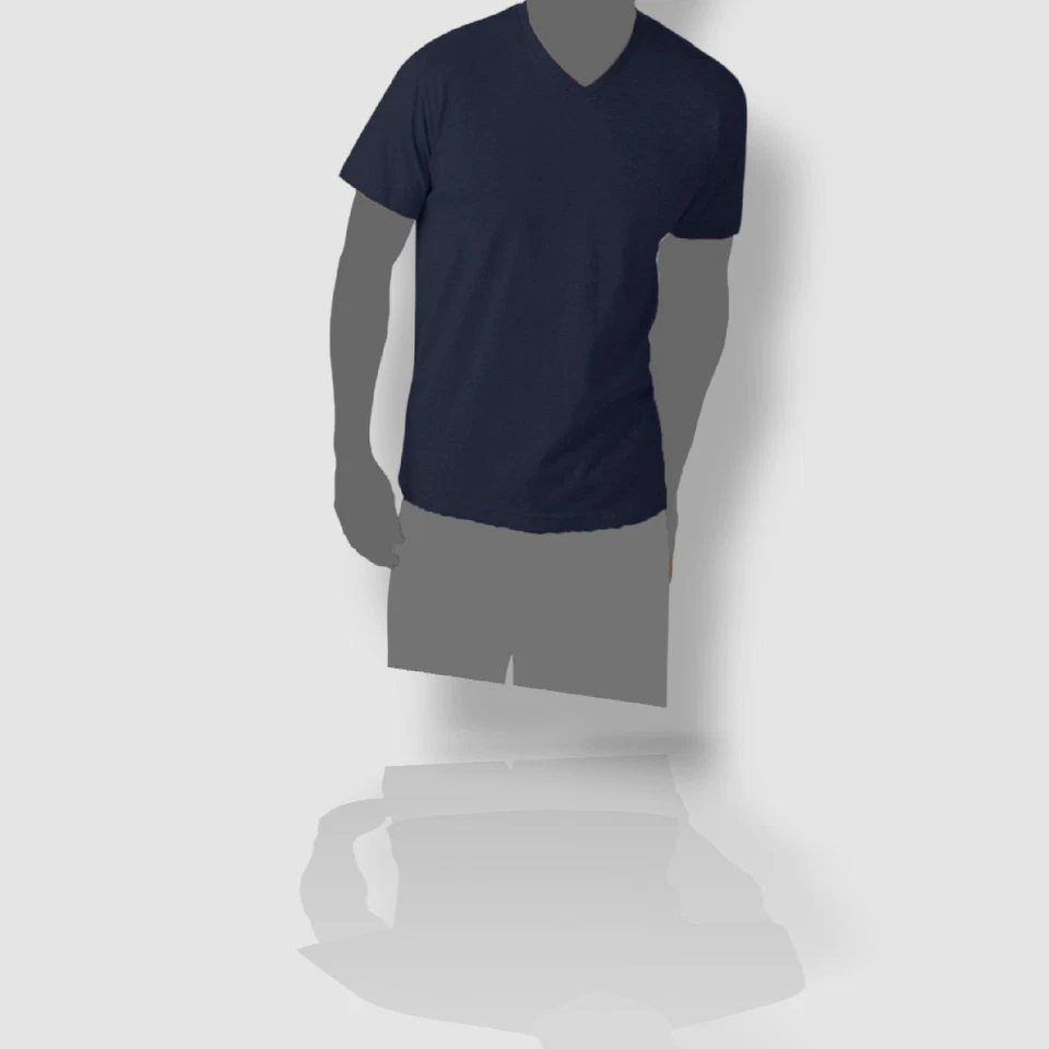 3 Alfani T-shirts Everyday Lounge Short Sleeve Men's Navy Blue V Neck Cotton S