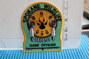 Parche policía india tribal SPOKANE TRIBAL VIDA SILVESTRE JUEGO OFICIAL WASHINGTON - Imagen 1 de 1