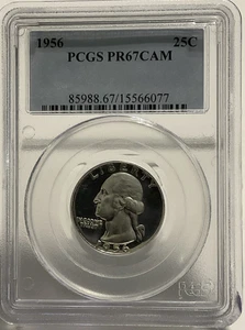 1956 25c Proof Washington Quarter PCGS PR67CAM - Picture 1 of 4