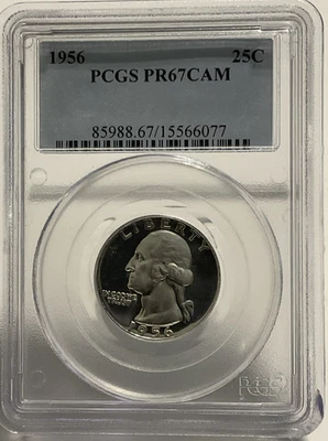1956 25c Proof Washington Quarter PCGS PR67CAM - Image 1 of 4