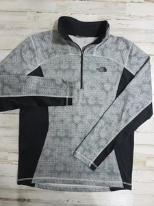 Sudadera The North Face 1/4 cremallera gris y negra para hombre suéter mediano - Imagen 1 de 9